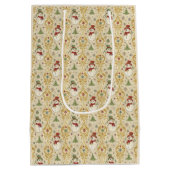 Vintager Schneemann & Weihnachtsbaum Custom Mittlere Geschenktüte (Rückseite)