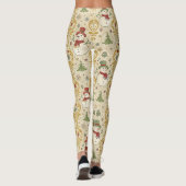 Vintager Schneemann & Weihnachtsbaum Leggings (Rückseite)