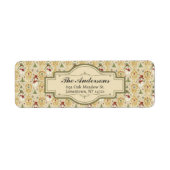 Vintager Schneemann & Weihnachtsbaum Rücksendeadre (Vorne)