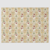 Vintager Schneemann & Weihnachtsbaum Seidenpapier (Vorderseite)
