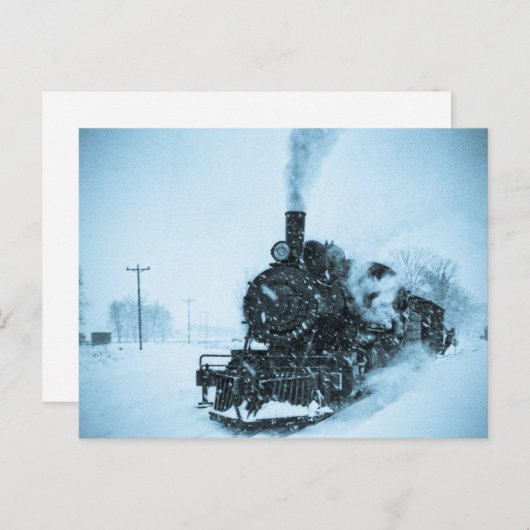 Vintager Schneeverkehr Postkarte (Vorne/Hinten)