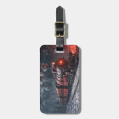 Vintager Schneezug Gepäckanhänger (Vorderseite vertikal)