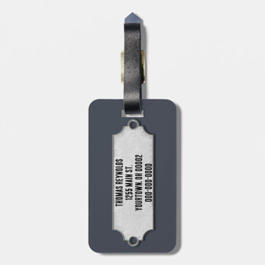 Vintager Schneezug Gepäckanhänger (Rückseite vertikal)