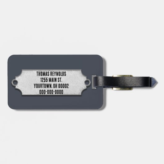 Vintager Schneezug Gepäckanhänger (Rückseite horizontal)