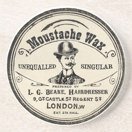Vintager Schnurrbart-Wachs-Getränk-Untersetzer Getränkeuntersetzer (Vorne)
