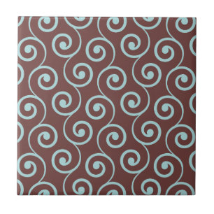 Vintager Schokoladen-Strudel im Aqua Fliese