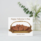 Vintager Schokoladenkorb Feiertagspostkarte (Stehend Vorderseite)