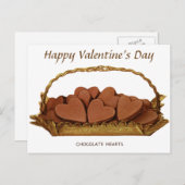 Vintager Schokoladenkorb Feiertagspostkarte (Vorne/Hinten)