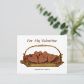 Vintager Schokoladenkorb Feiertagspostkarte (Stehend Vorderseite)