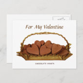 Vintager Schokoladenkorb Feiertagspostkarte (Vorne/Hinten)