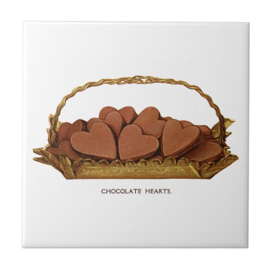 Vintager Schokoladenkorb Fliese (Vorderseite)