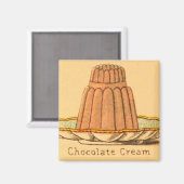 Vintager Schokoladenkuchen-Magnet Magnet (Vorderseite/Rückseite)