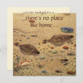 Vintager Schollenfisch, Party zur Aufwärmung des s Einladung (Vorne/Hinten)