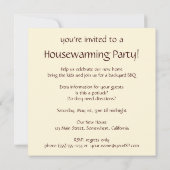 Vintager Schollenfisch, Party zur Aufwärmung des s Einladung (Rückseite)