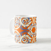 Vintager schöner Hintergrund, nahtloses Muster. ln Kaffeetasse (Vorderseite Links)
