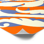 Vintager schöner Hintergrund, nahtloses Muster. Poster (Ecke)