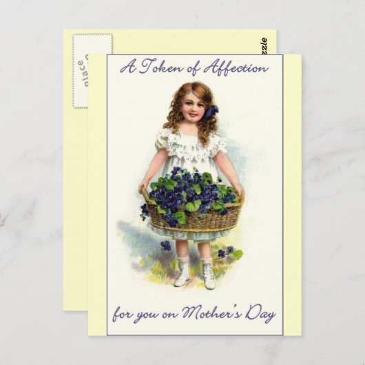 Vintager schöner Muttertag Postkarte (Vorne/Hinten)