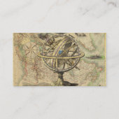 Vintager Schönheitskompass und Karte (Rückseite)