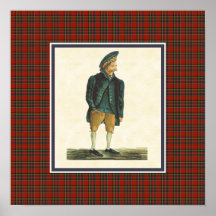 Vintager schottischer Highlander Moozie Tartan Bor