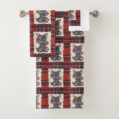 Vintager schottischer Terrier Badhandtuch Set (Insitu)