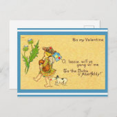 Vintager schottischer Valentine1906 Feiertagspostkarte (Vorne/Hinten)