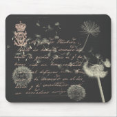 Vintager Schreibens-Löwenzahn Mousepad (Vorne)