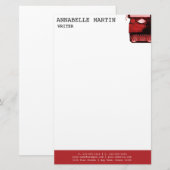 Vintager Schreibkopf Briefpapier (Vorne/Hinten)