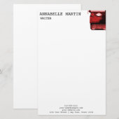 Vintager Schreibkopf Briefpapier (Vorne/Hinten)