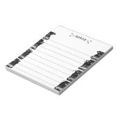 Vintager Schreibmaschinenbeschriftungstext Notizblock (Rotiert)