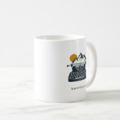Vintager Schreibmaschinenname Berglandschaft Kaffeetasse (VorderseiteRechts)