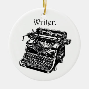 Vintager Schreibmaschinenschreibtisch, Sketch Zeic Keramik Ornament