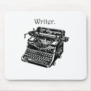Vintager Schreibmaschinenschreibtisch, Sketch Zeic Mousepad