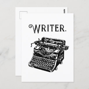 Vintager Schreibmaschinenschreibtisch, Sketch Zeic Postkarte