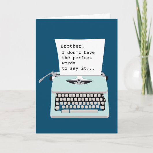 Vintager Schreibmaschinentyp Karte (Vorderseite)