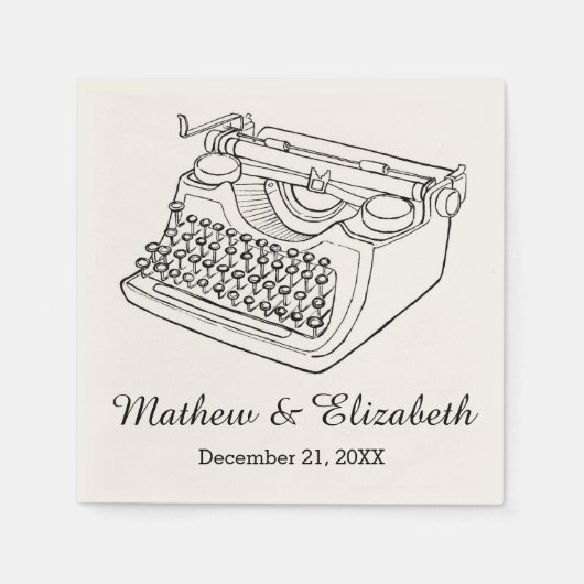 Vintager Schreibmaschinenverband Serviette (Vorderseite)