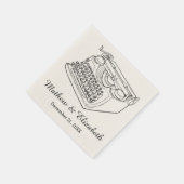 Vintager Schreibmaschinenverband Serviette (Ecke)