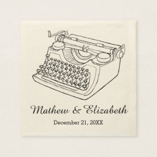 Vintager Schreibmaschinenverband Serviette