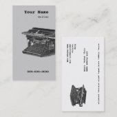 Vintager Schreibmaschinenverfasser - Visitenkarte (Vorne/Hinten)