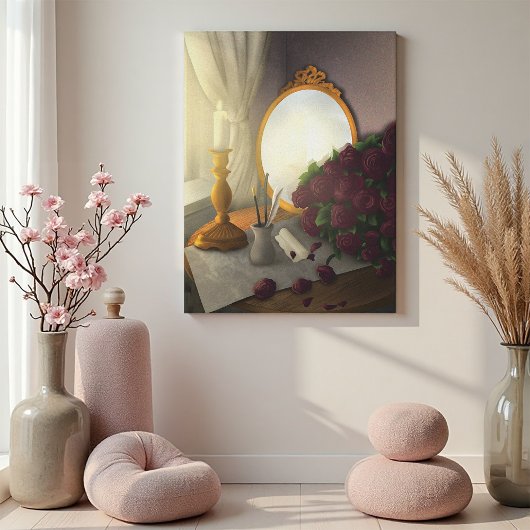 Vintager Schreibtisch Leinwanddruck