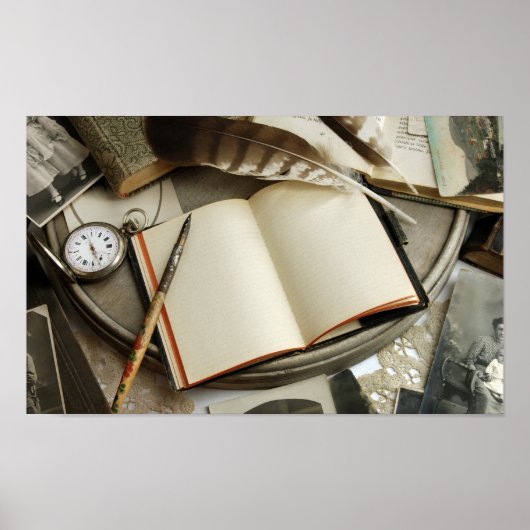 Vintager Schreibtisch Poster (Vorne)