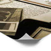 Vintager Schreibtisch Poster (Ecke)