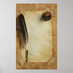 Vintager Schreibtisch Poster