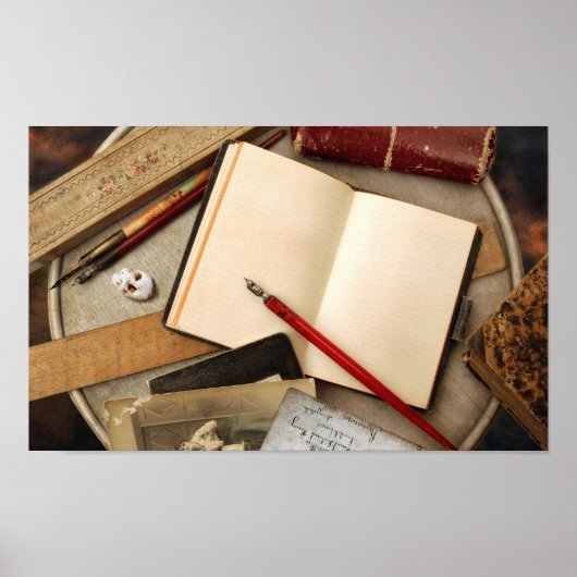 Vintager Schreibtisch Poster (Vorne)