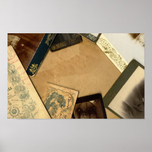 Vintager Schreibtisch Poster