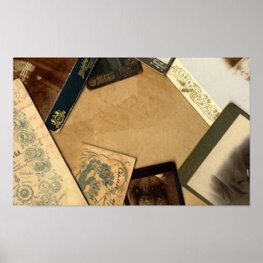 Vintager Schreibtisch Poster (Vorne)