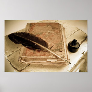 Vintager Schreibtisch Poster