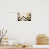 Vintager Schreibtisch Poster (Küche)