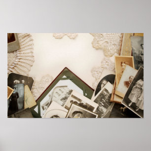 Vintager Schreibtisch Poster