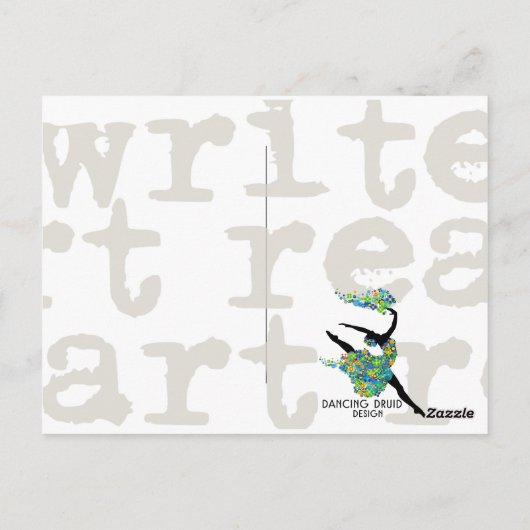 Vintager Schreibvorgang Postkarte (Rückseite)