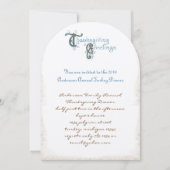 Vintager Schriftart Erntedank Ernte Einladungen (Vorderseite)